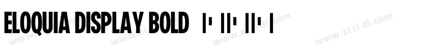 Eloquia Display Bold字体转换